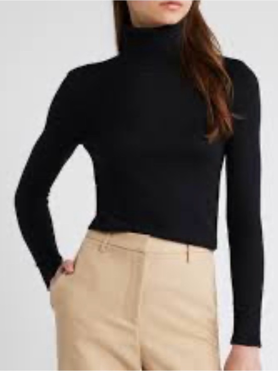 Ralph Lauren Sweaters - NWT Lauren Ralph Lauren Black 100% Cotton Long Sleeve Turtleneck Size PS